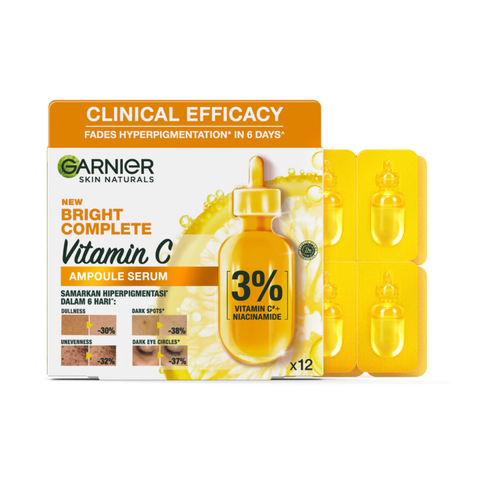  Serum Garnier Tăng Cường Sáng Da Mờ Thâm 1.5ml x 12 