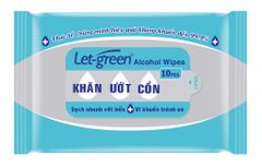  Khăn Ướt Cồn Let-Green 10 Miếng 