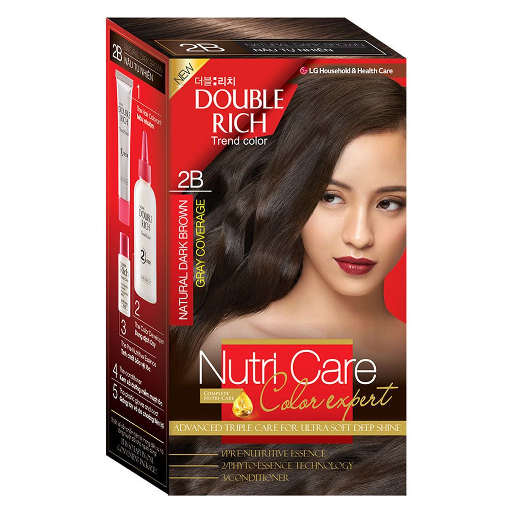 Hãy thử một màu tóc mới với kem nhuộm tóc Double Rich màu 2B. Cho dù là một phong cách tối giản hay sang trọng, màu sắc này sẽ tạo ra một phong cách vô cùng mới mẻ cho bạn. Hãy xem ngay ảnh để cảm nhận sự khác biệt của sản phẩm này nhé!