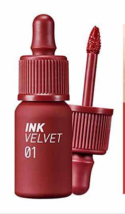  Son kem lì Peripera Ink Velvet Tint Good Brick 01 - Đỏ trầm 