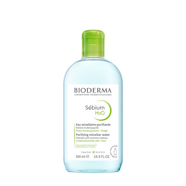 Nước Tẩy Trang Dành Cho Da Dầu và Hỗn Hợp Bioderma Sebium H2O 500ml.