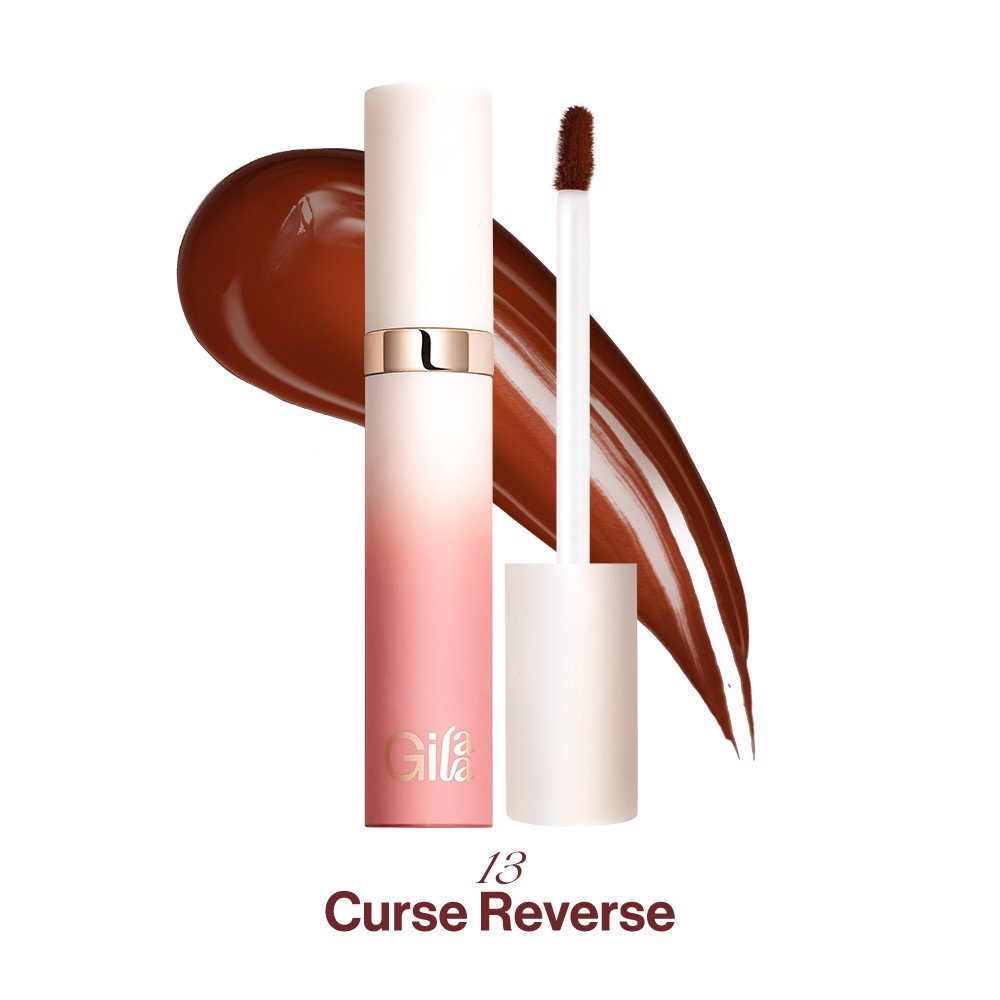 Son Kem Lì Gilaa Long Wear Lip Cream Rich Rosie Collection - #13 Curse Reverse Màu Nâu Gạch Trầm - DATE