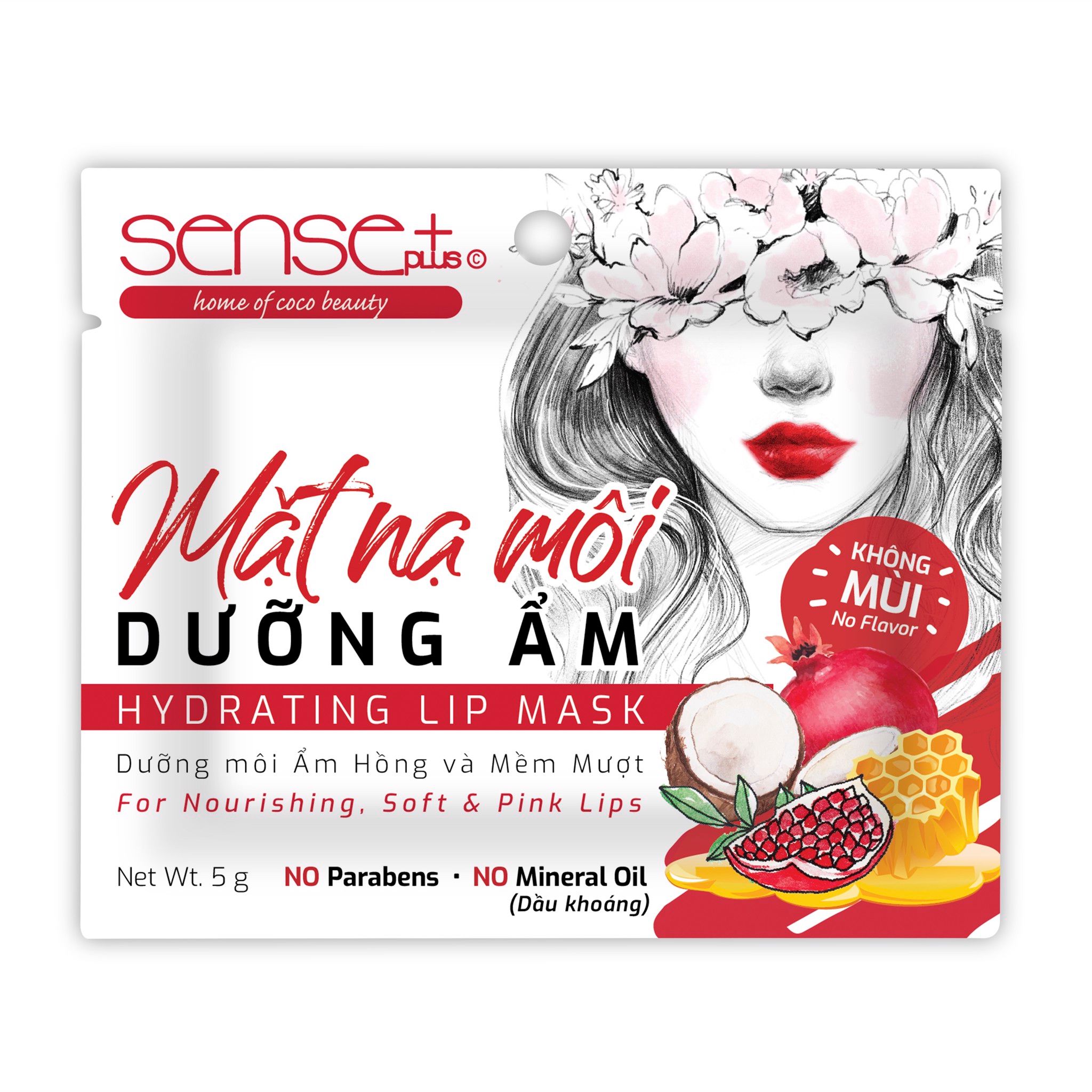  Mặt Nạ Môi Dưỡng Ẩm Sense Plus 5g (1 miếng) 