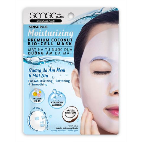  SENSE PLUS MOISTURIZING PREMIUM COCONUT BIO- CELL MASK - MẶT NẠ DỪA DƯỠNG ẨM 25G/ MIẾNG 