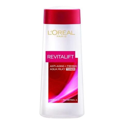  Nước Hoa Hồng Làm Giảm Nếp Nhăn L'Oréal Paris Revitalift Aqua Milky Toner 200ml 