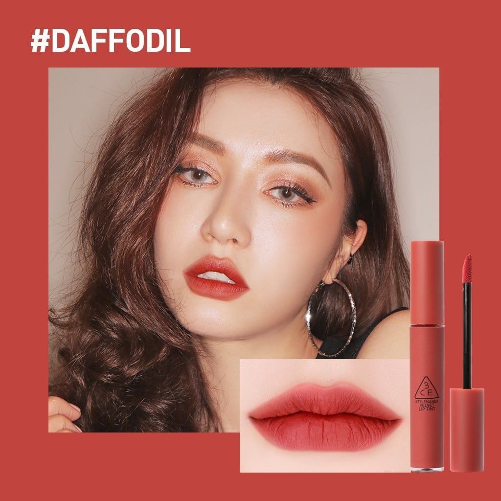  Son Kem Lì 3Ce Velvet Lip Tint Mịn Như Nhung Daffodil - Màu Đỏ Đất. 