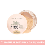 Phấn Phủ Dạng Bột Giảm Nhờn Silkygirl Shine Free Loose Powder 02 Tông Tự Nhiên 10G.