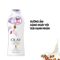  Sữa Tắm Trắng Da Dưỡng Ẩm Olay Hydrating Clean Almond Milk 650ml 