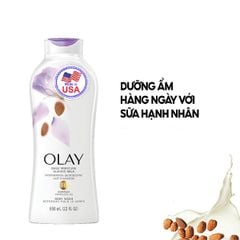  Sữa tắm trắng da dưỡng ẩm Olay Hydrating Clean Almond Milk 650ml 