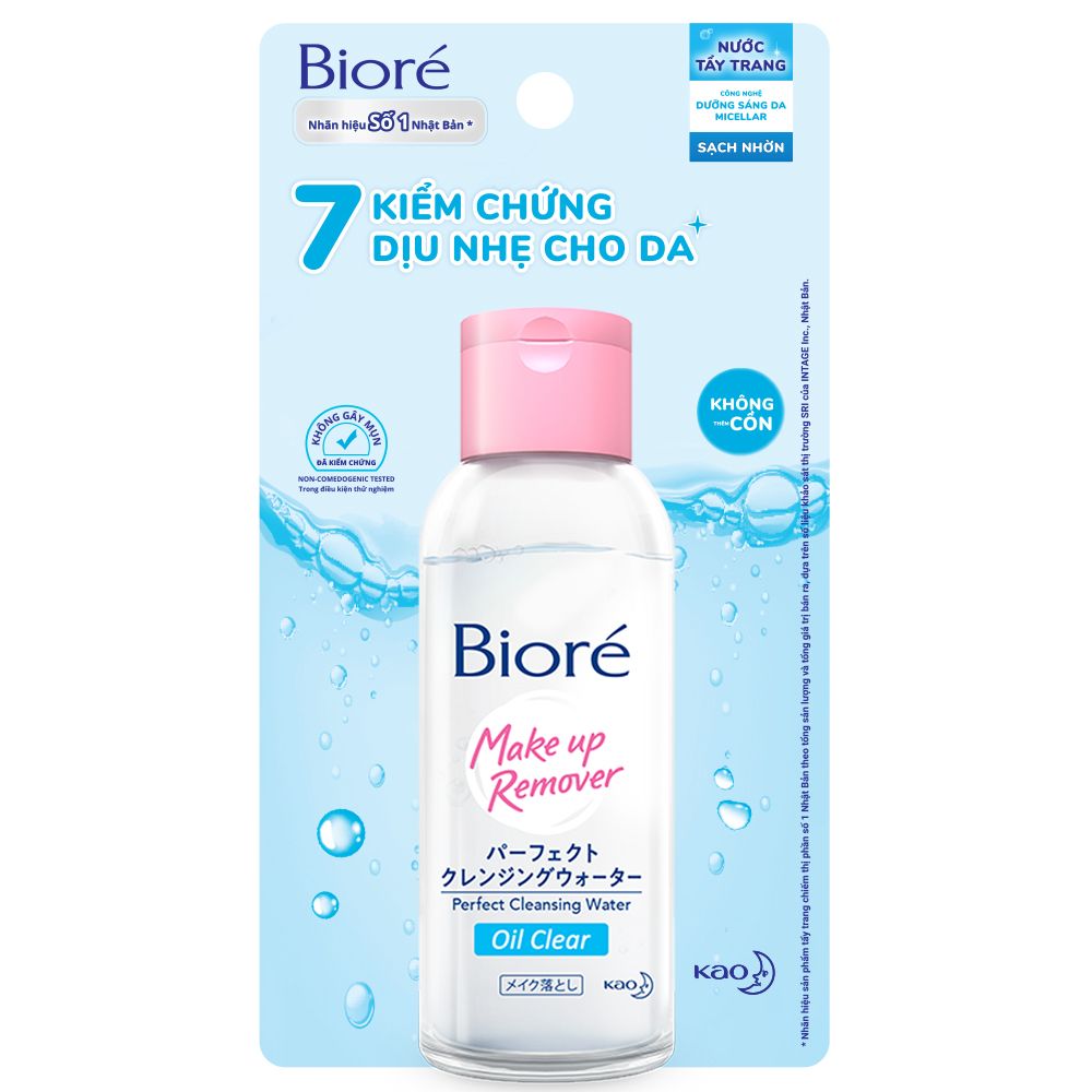  Nước Tẩy Trang Sạch Nhờn Bioré Makeup Remover Perfect Cleansing Water Oil Clear 90ml 