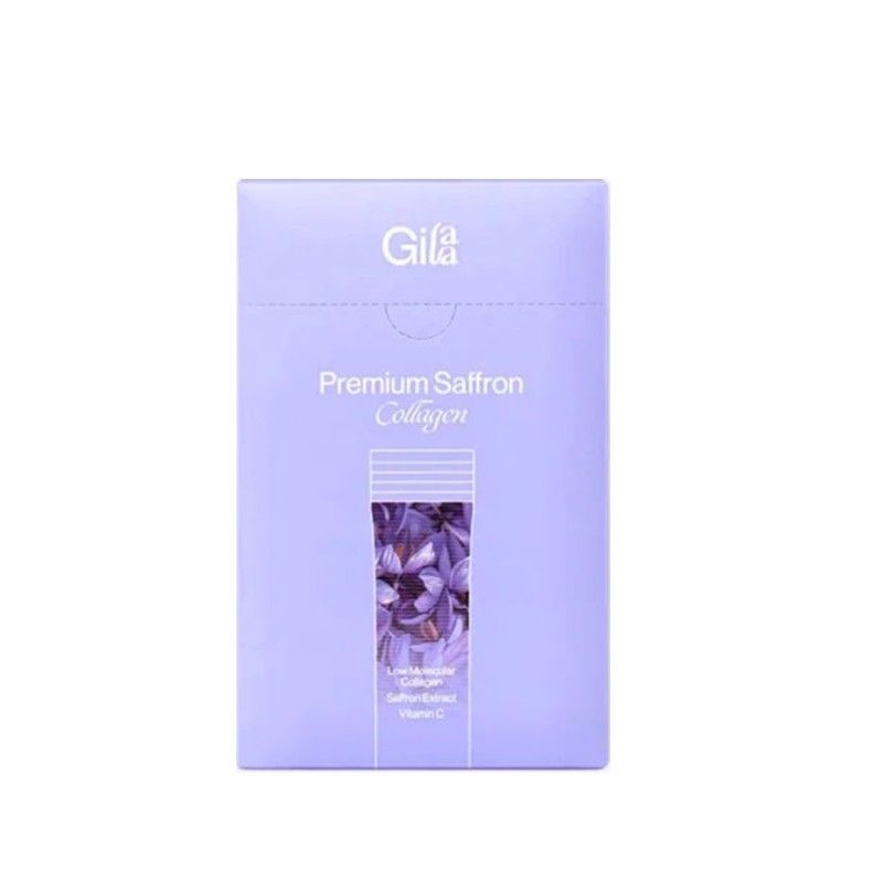  Bột Uống Collagen Cao Cấp Kết Hợp Saffron Gilaa Premium Saffron Collagen 120g/Hộp (2g X 60 Gói) - DATE 