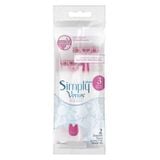 Dao Cạo Nữ Gillette Simply Venus Basic 3 Lưỡi (Vỉ 2 Cây).