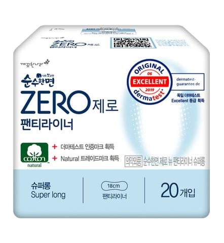  Băng vệ sinh Hàn Quốc Kleannara SoonSooHanmyeon Zero hằng ngày 18cm Gói 20 miếng 