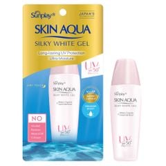  Gel Chống Nắng Dưỡng Da Trắng Mịn Sunplay Skin Aqua Silky White Gel Spf50+ Pa++++ 30G 