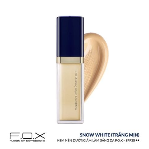  Kem Nền Dưỡng Ẩm Làm Sáng Da F.O.X Stunning Liquid Foundation SPF30++ FF01- Trắng Mịn 30ml 