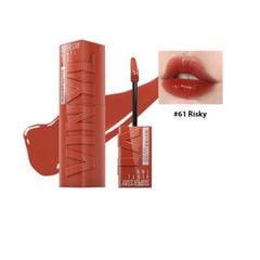  Son Bóng Maybelline 61 Risky - Gạch Đun 4.2Ml 