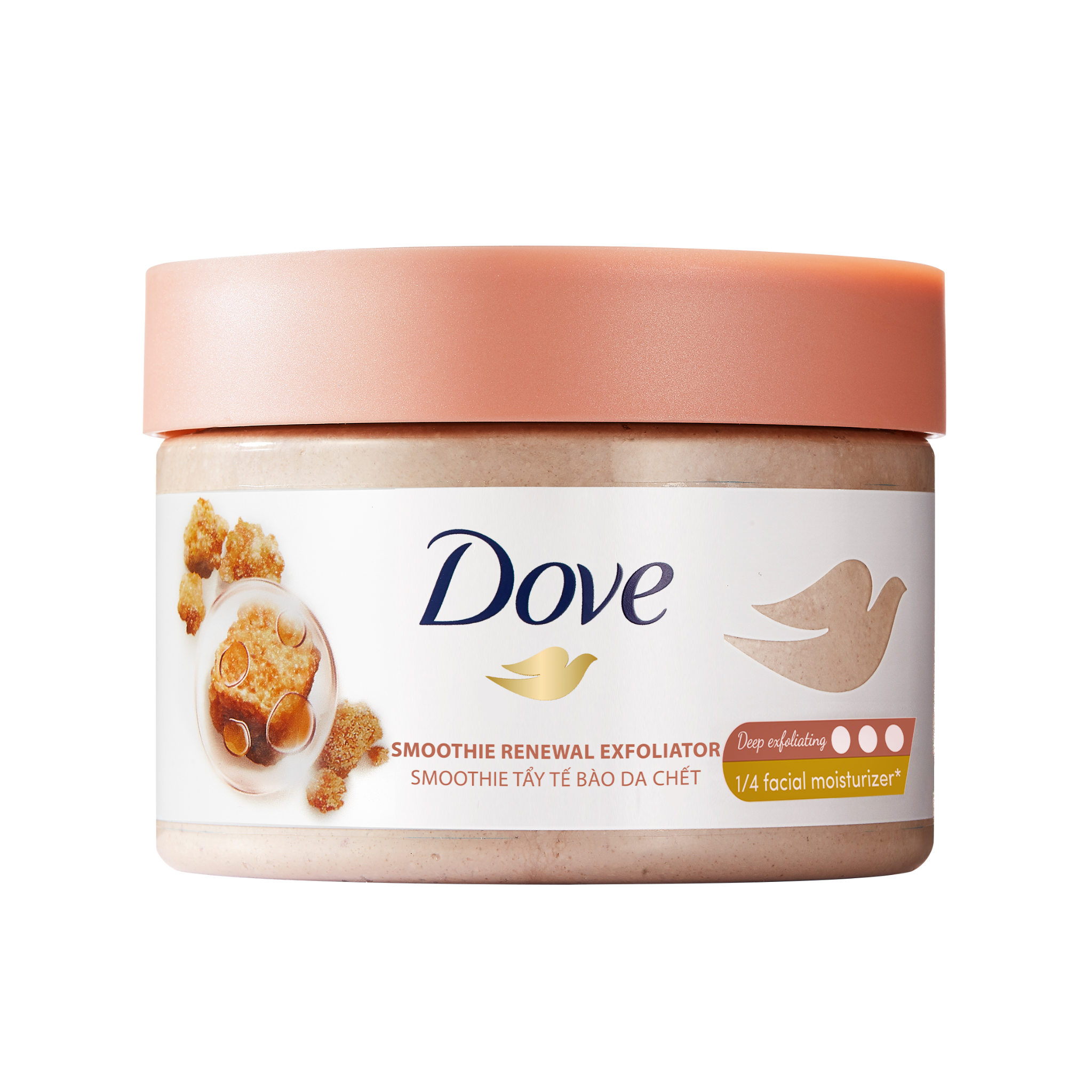 Tẩy Da Chết Dove Đường Nâu & Hương Dừa 298g