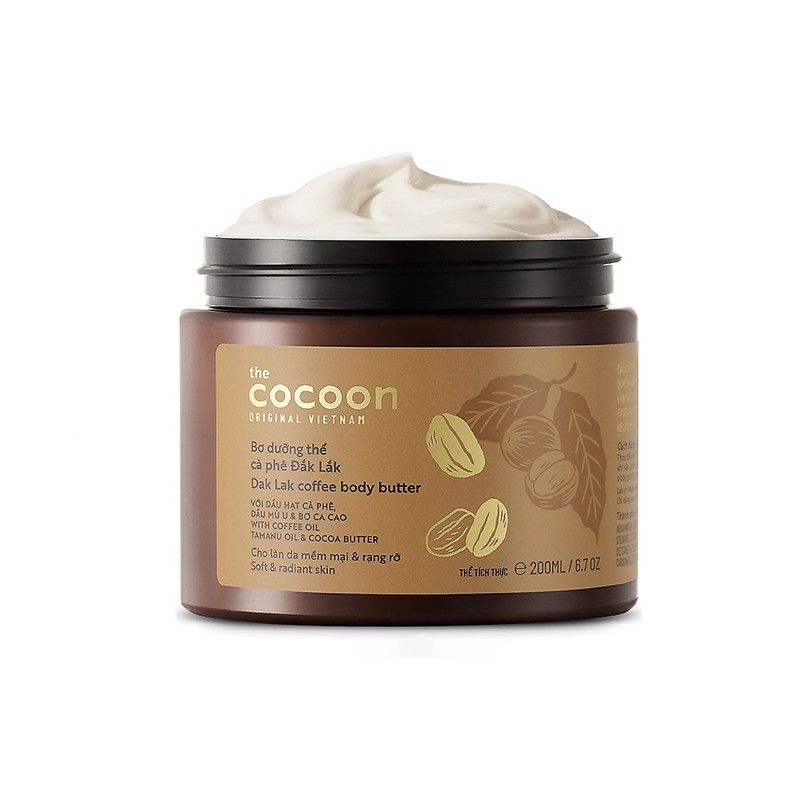  Bơ Dưỡng Thể Cà Phê Đắk Lắk Cocoon 200ml. 