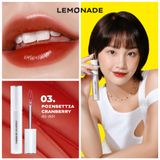  Son Tint Bóng Lemonade Mirror Mirror Water Tint #03. Poinsettia Cranberry (4g) (IP01) 