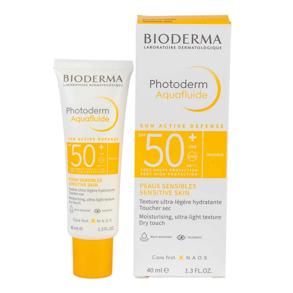  Kem Chống Nắng Giảm Bóng Nhờn Bioderma Photoderm Aquafluide Spf 50+ 40ml (Không Màu) 