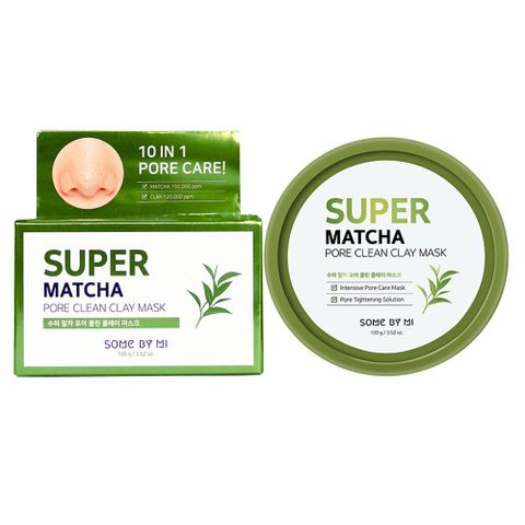  Mặt Nạ Đất Sét Làm Sạch Lỗ Chân Lông Some By Mi Super Matcha Pore Clean Clay Mask 100g - DATE 