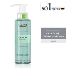  Gel rửa mặt Eucerin ProAcne Cleansing dành cho da dầu mụn 200ml 