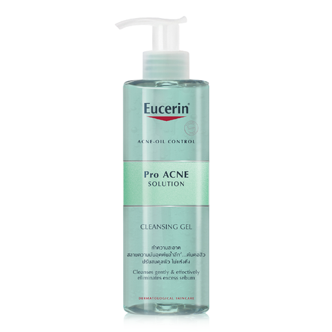  Gel Rửa Mặt Cho Da Dầu Mụn Eucerin ProAcne Cleansing Gel 400ml 