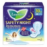 Băng Vệ Sinh Ban Đêm Laurier Safety Night 30Cm 8 Miếng.