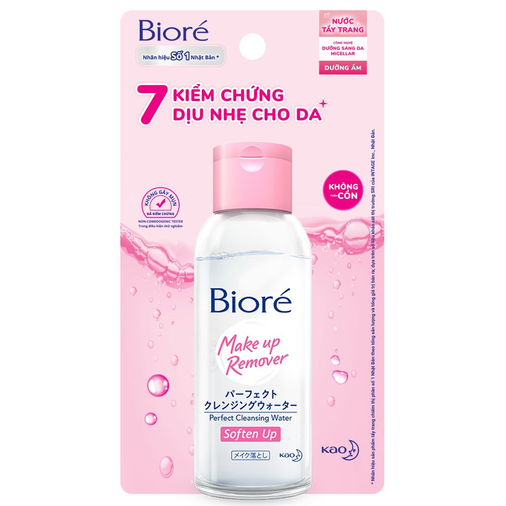  Nước Tẩy Trang Dưỡng Ẩm Bioré Makeup Remover Perfect Cleansing Water Soften Up 90ml 