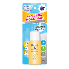  Sữa Chống Nắng Bảo Vệ Da Hoàn Hảo - Trắng Mịn Ngọc Trai Bioré Uv Perfect Protect Milk White Spf50/Pa+++ 25ml 