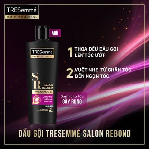  Combo Dầu Gội Và Dầu Xả Ngăn Gãy Rụng TRESemmé Salon Rebond 