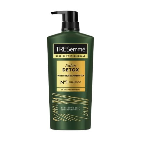  Dầu Gội Gừng & Trà Xanh Tóc Chắc Khỏe TRESemmé Salon Detox Shampoo 640g 