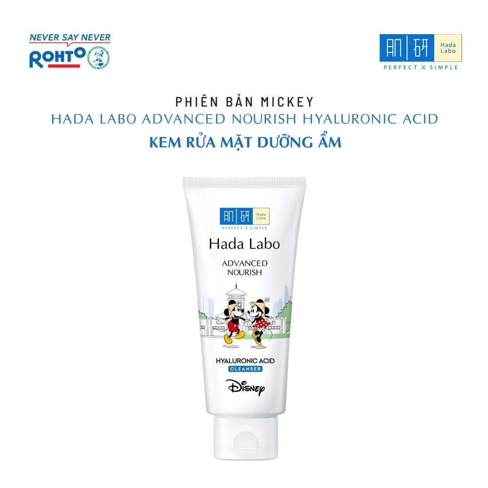  Kem Rửa Mặt Dưỡng Ẩm Tối Ưu Hada Labo Advanced Nourish Cleanser 80g Phiên bản mickey 