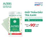  Acnes Giấy thấm dầu trà xanh (Acnes Green Tea Oil Remover Paper) 100 tờ 