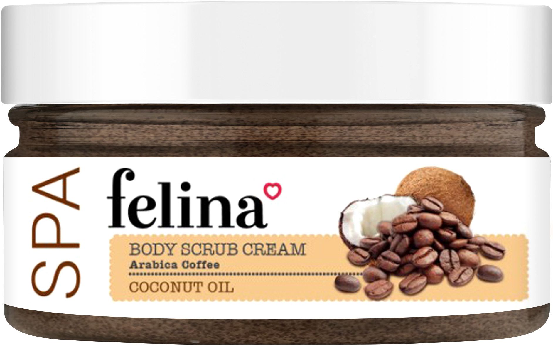  Felina kem tẩy tế bào chết hạt cà phê và tinh dầu dừa 230g 