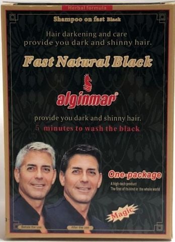  Dầu gội nhuộm tóc đen Alginmar (Màu đen) 