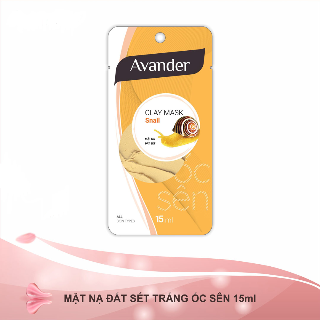  Mặt Nạ Đất Sét Ốc Sên Avander Giúp Phục Hồi Da 15ml 