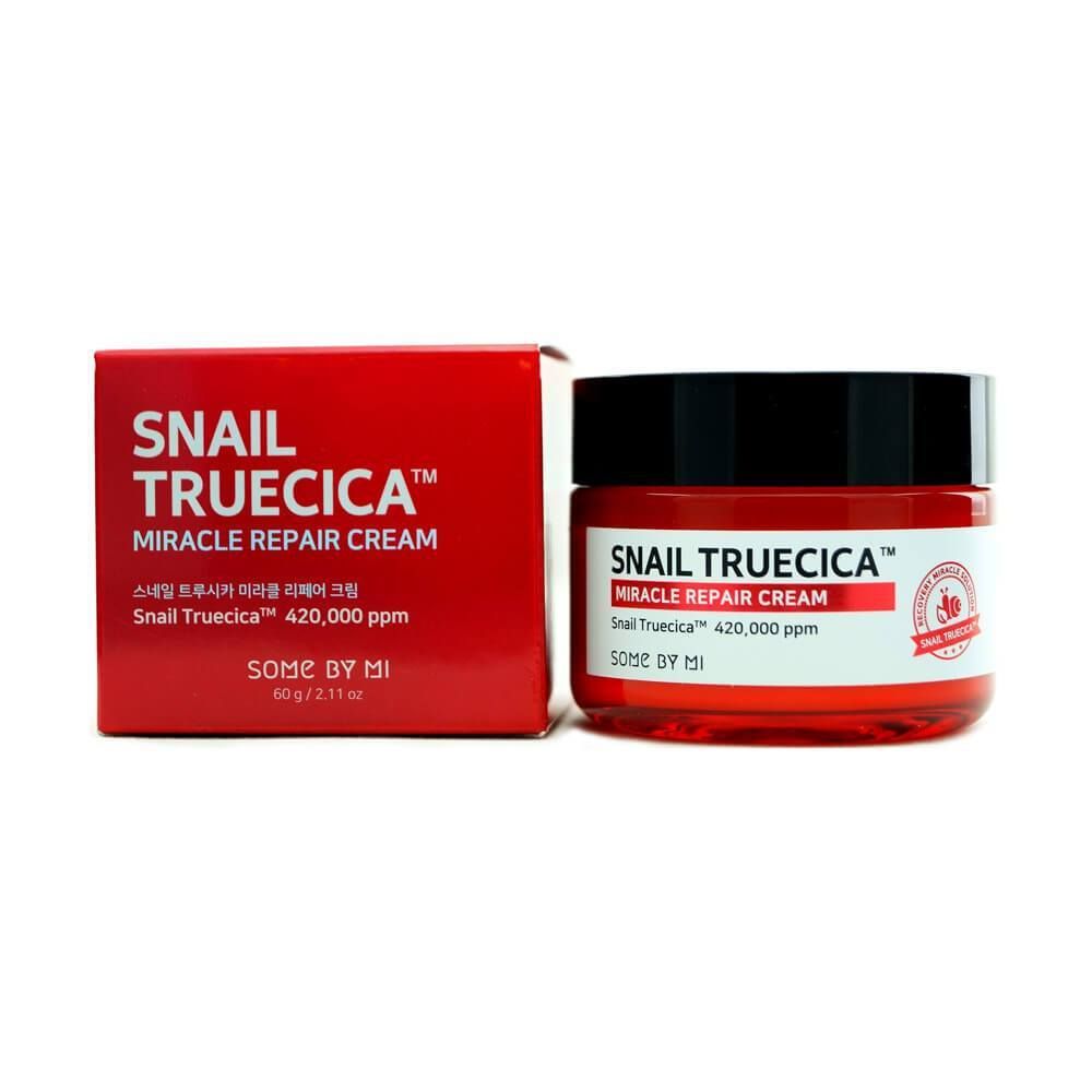  Kem Dưỡng Hỗ Trợ Phục Hồi Da, Mờ Thâm Sẹo từ Ốc Sên Some By Mi Snail Truecica Miracle Repair Cream 60g 