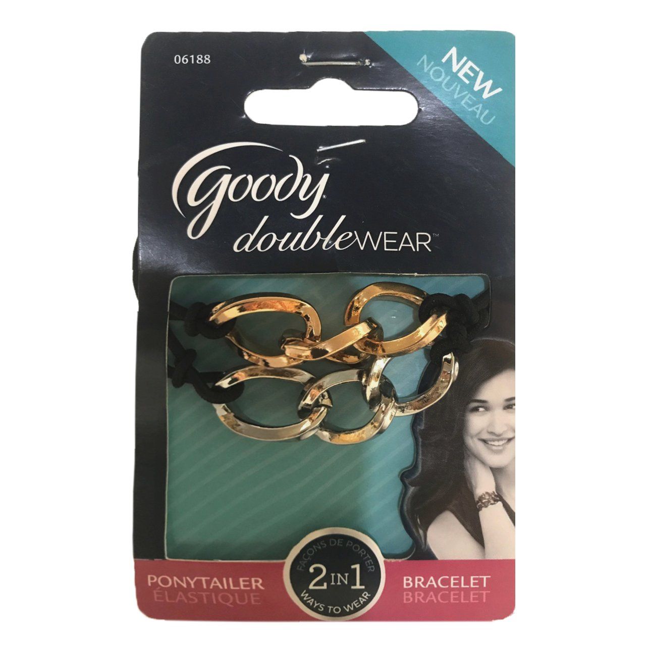  Vòng đeo tay  dây cột tóc 2in1  Doublewear  Chain Elastic, 2 CT 