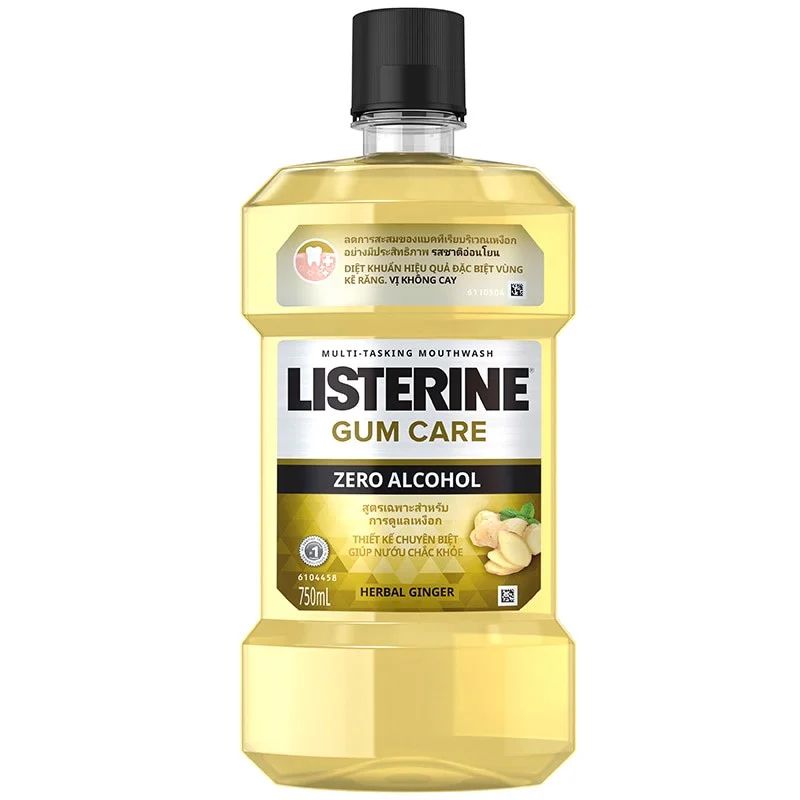  Nước Súc Miệng Listerine Gum Care Zero Alcohol 750ml - DATE 
