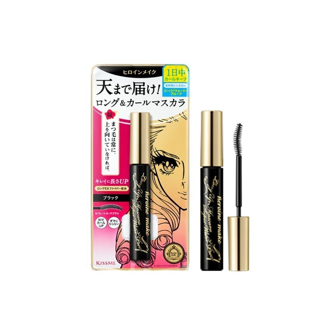  Mascara  Nâng Cao Kissme Heroine Make Nâng Cong Và  Dài Mi Tối Đa - Siêu Bền Trong 24H ( Màu Đen Tuyền). 