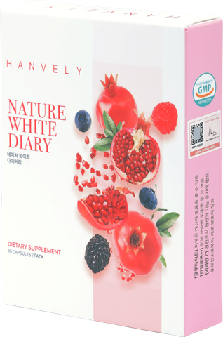  Viên uống trắng da Hanvely Nature White Diary Hộp 10 viên 