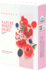  Viên uống trắng da Hanvely Nature White Diary Hộp 10 viên 