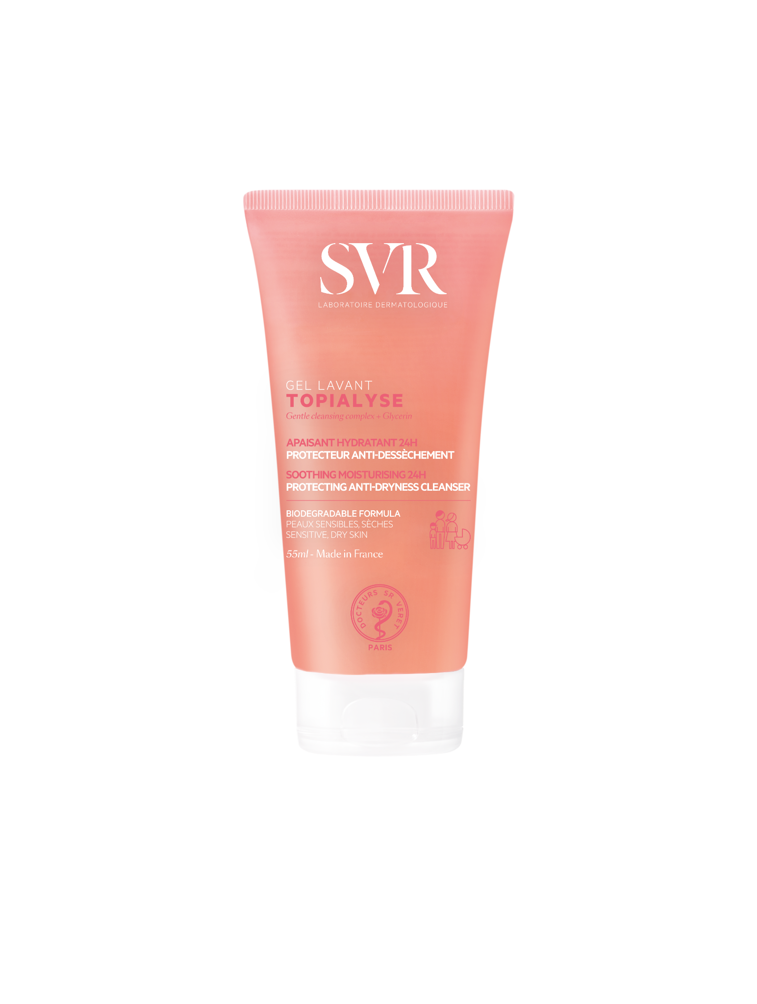 Gel rửa mặt SVR Topialyse Gel Lavant 55ml