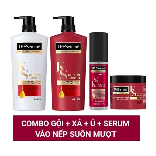  Combo Dầu Gội Dầu Xả Kem ủ và Serum Tresemme 