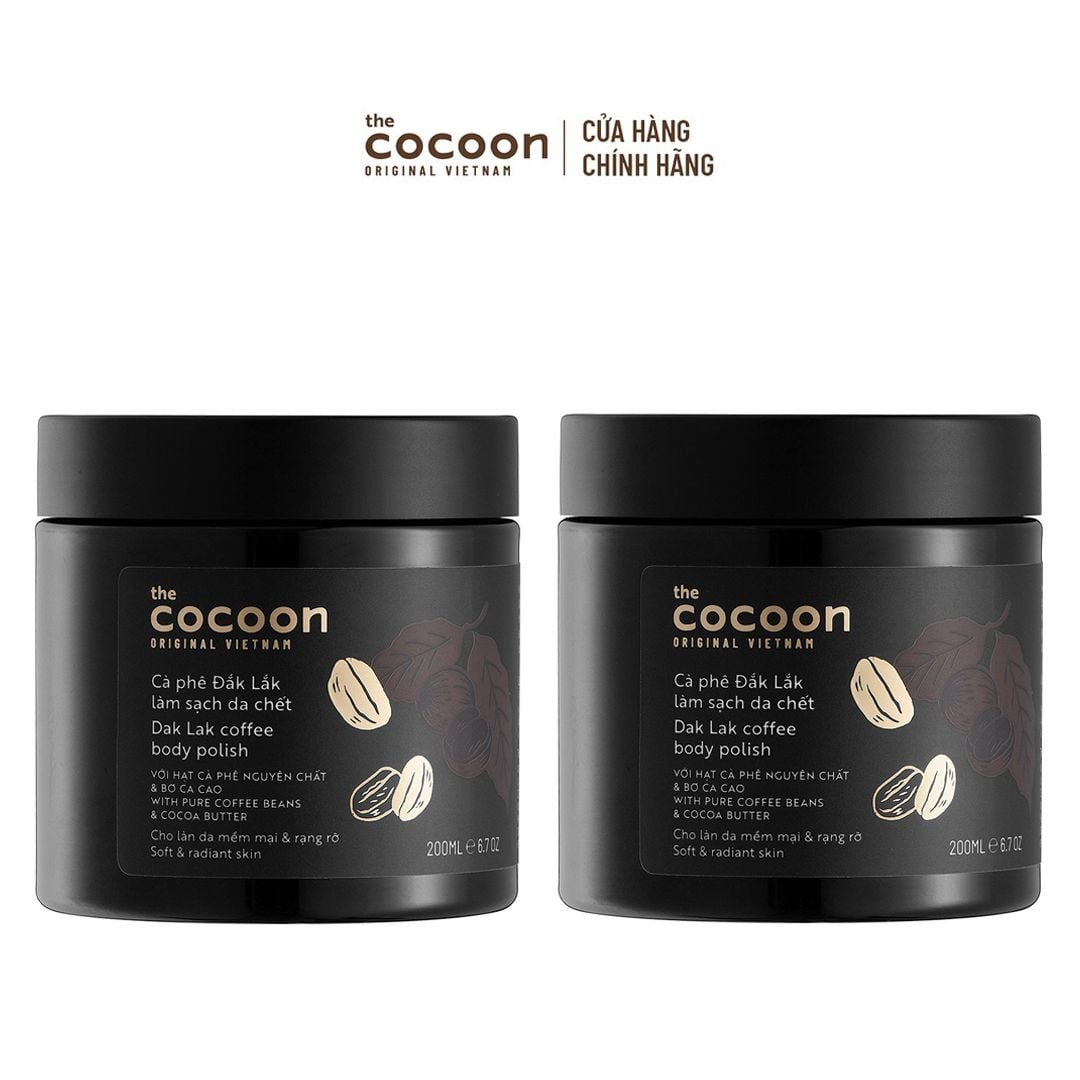  Combo 2 Tẩy Da Chết Toàn Thân Cocoon Cà Phê Đắk Lắk 200ml 