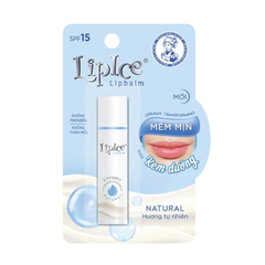  Son Dưỡng Không Màu Chuyển Kem Mịn LipIce Lipbalm Creamy Natural SPF15 - Hương Tự Nhiên 4.3g 