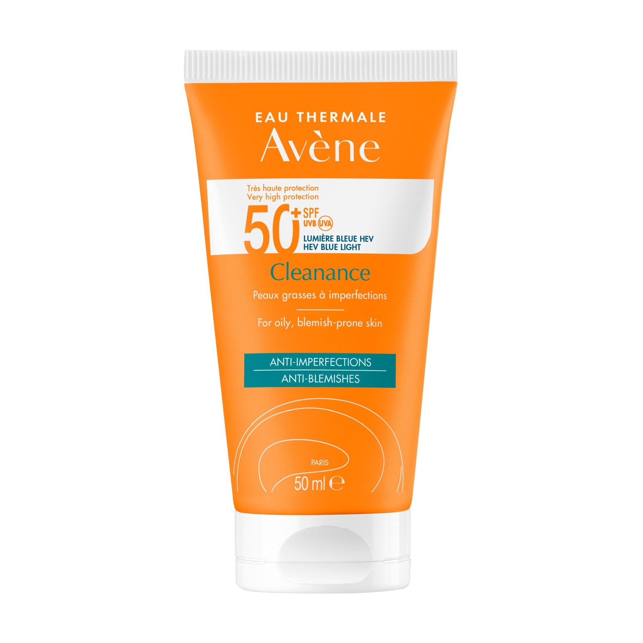 AVENE SỮA CHỐNG NẮNG QUANG PHỔ RỘNG CHO DA DẦU MỤN SPF 50+ 50ML BLUE LIGHT - DATE