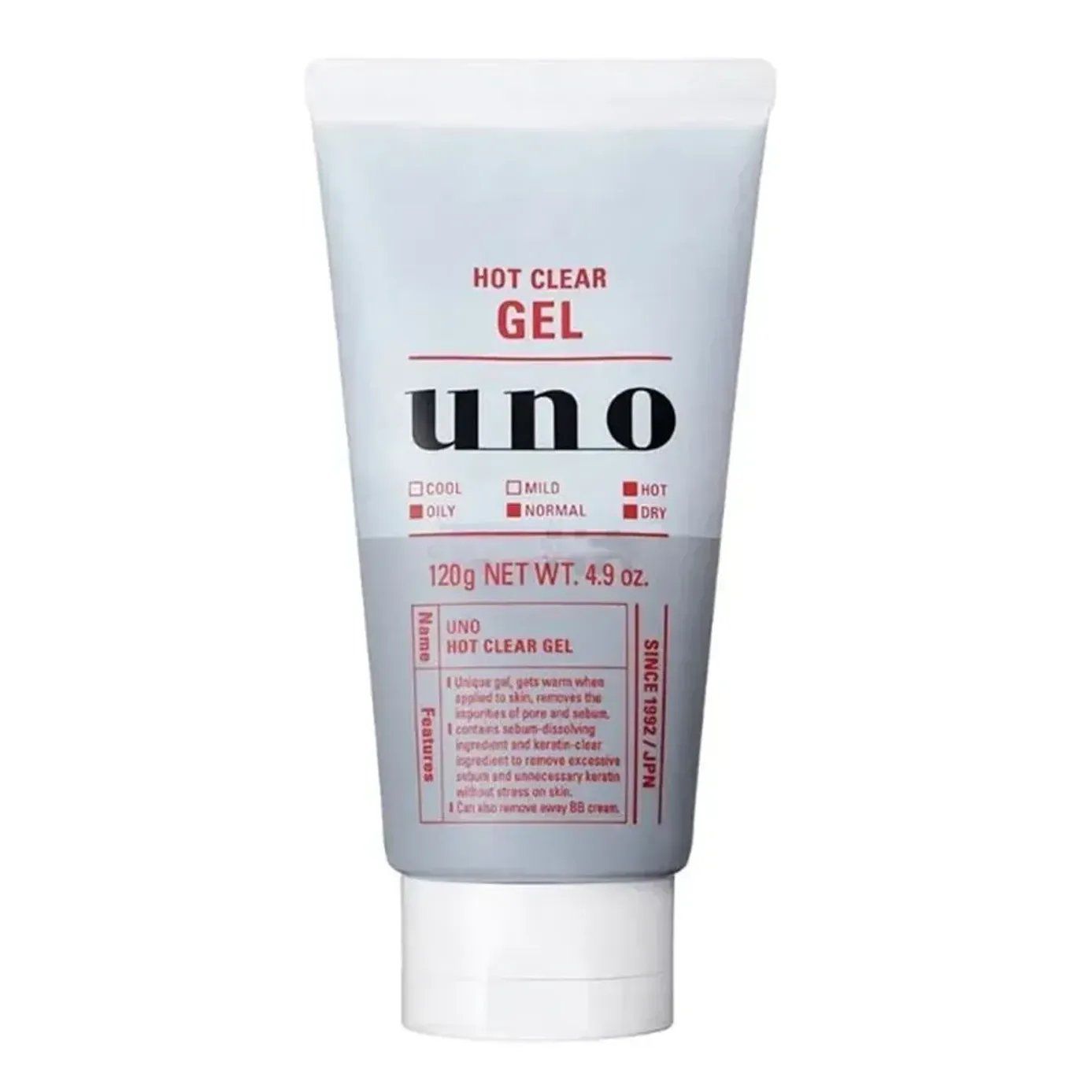  Gel Rửa Mặt Sạch Sâu Tạo Nhiệt Uno Hot Clear Gel 