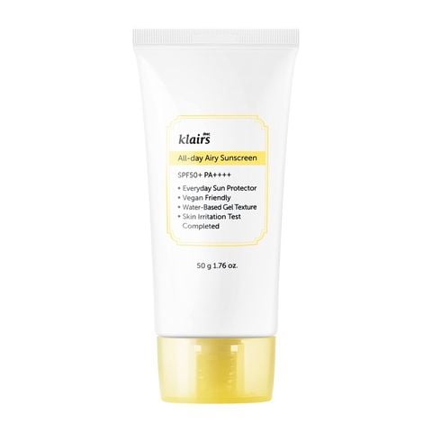  Kem chống nắng Klairs Ẩm Mượt Làm Dịu Da All-day Airy Sunscreen SPF50+ PA++++ 50g (IP04) 